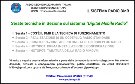 ARI-Pordenone racconta il DMR ARI-Pordenone racconta il DMR