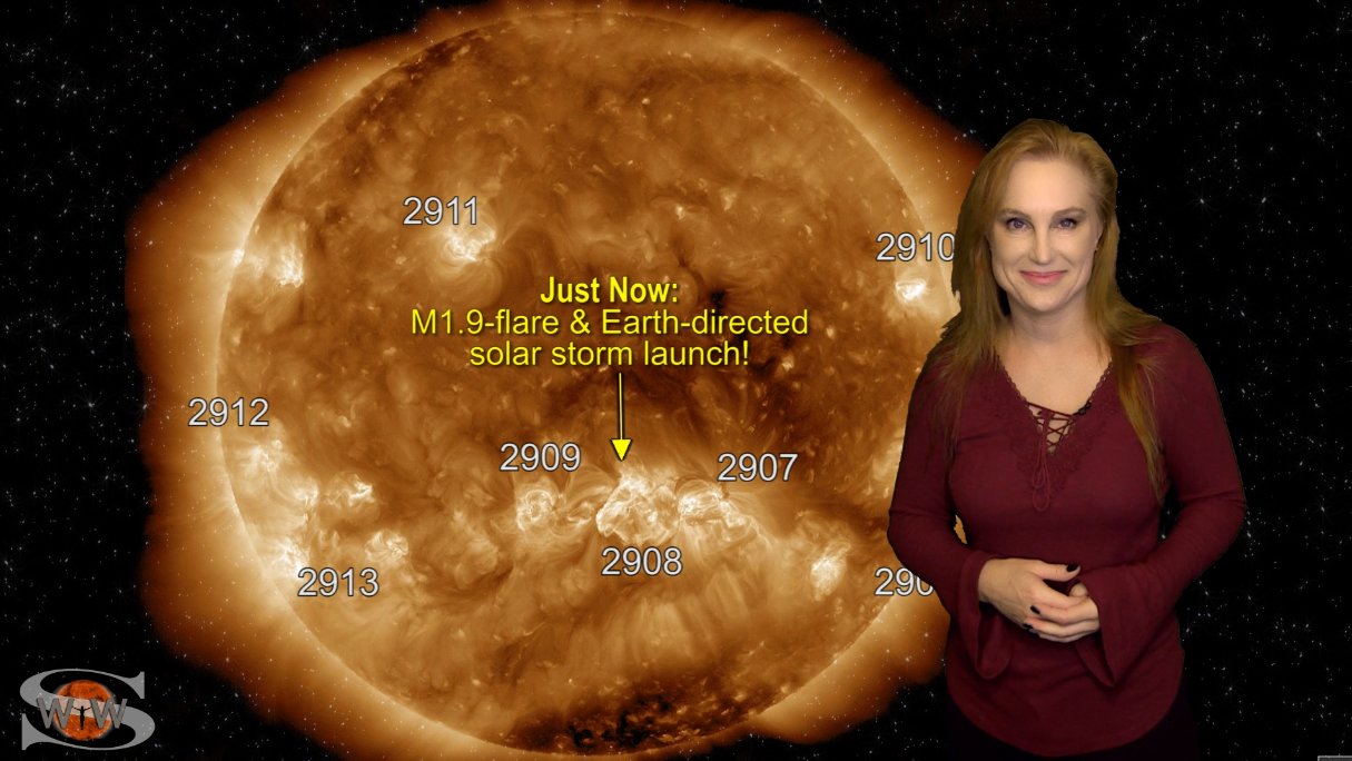 Big Flare Players Popping & An Earth-Directed Launch