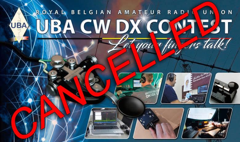 UBA DX CW Contest cancelled!