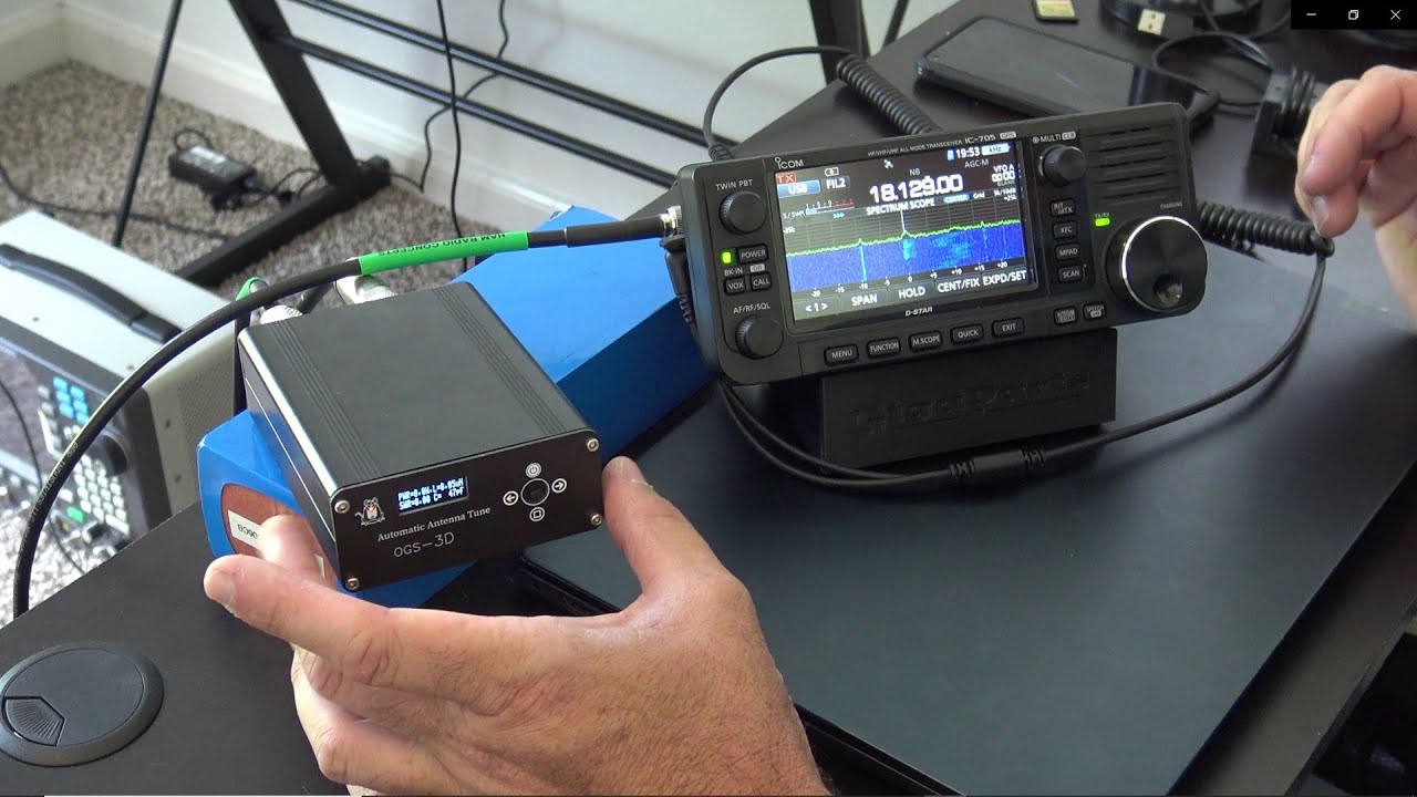 Battery Powered Automatic Antenna Tuner, 100 Watt Max, Portable Ham Radio Tuner Review/Demo