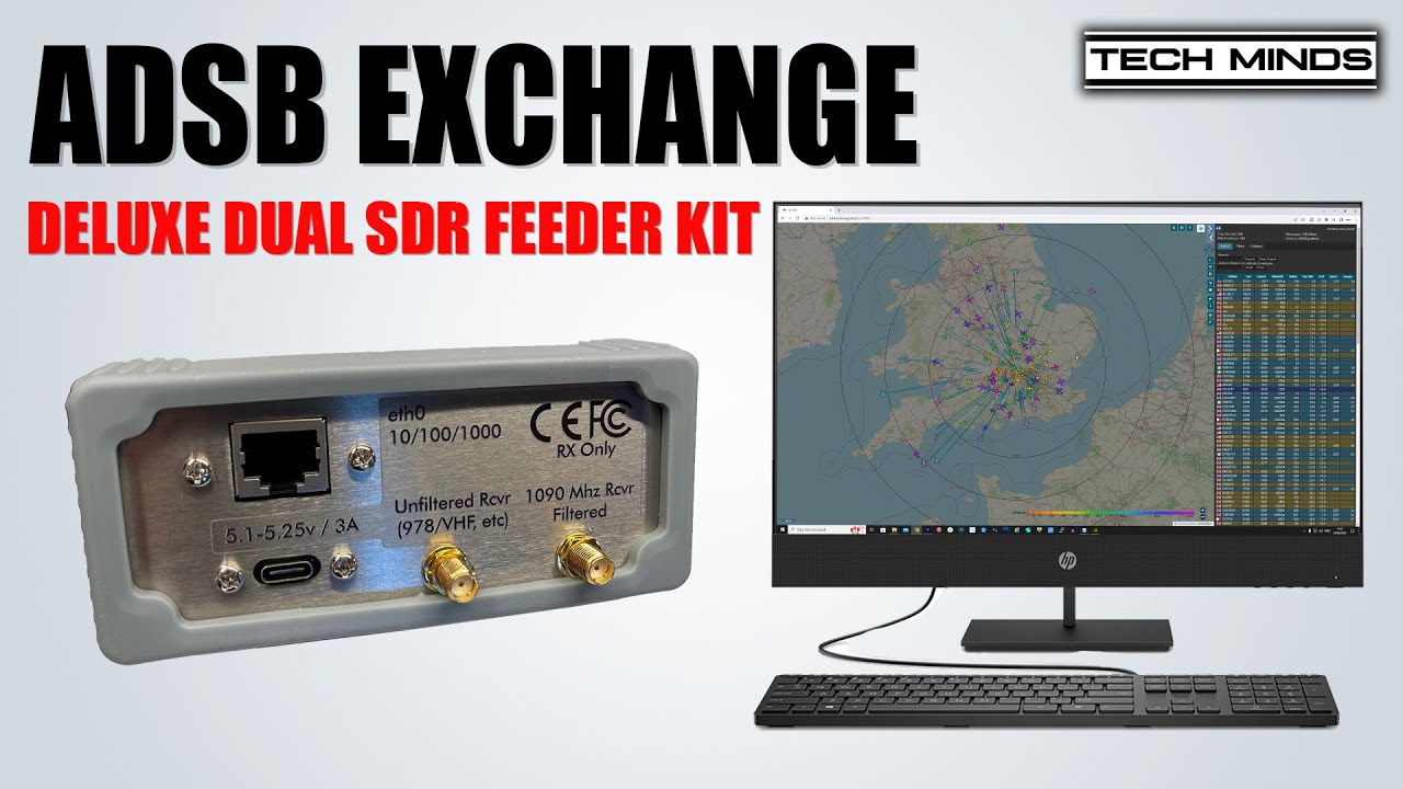 ADSB Exchange Deluxe Dual SDR Feeder Kit – Aircraft Tracking