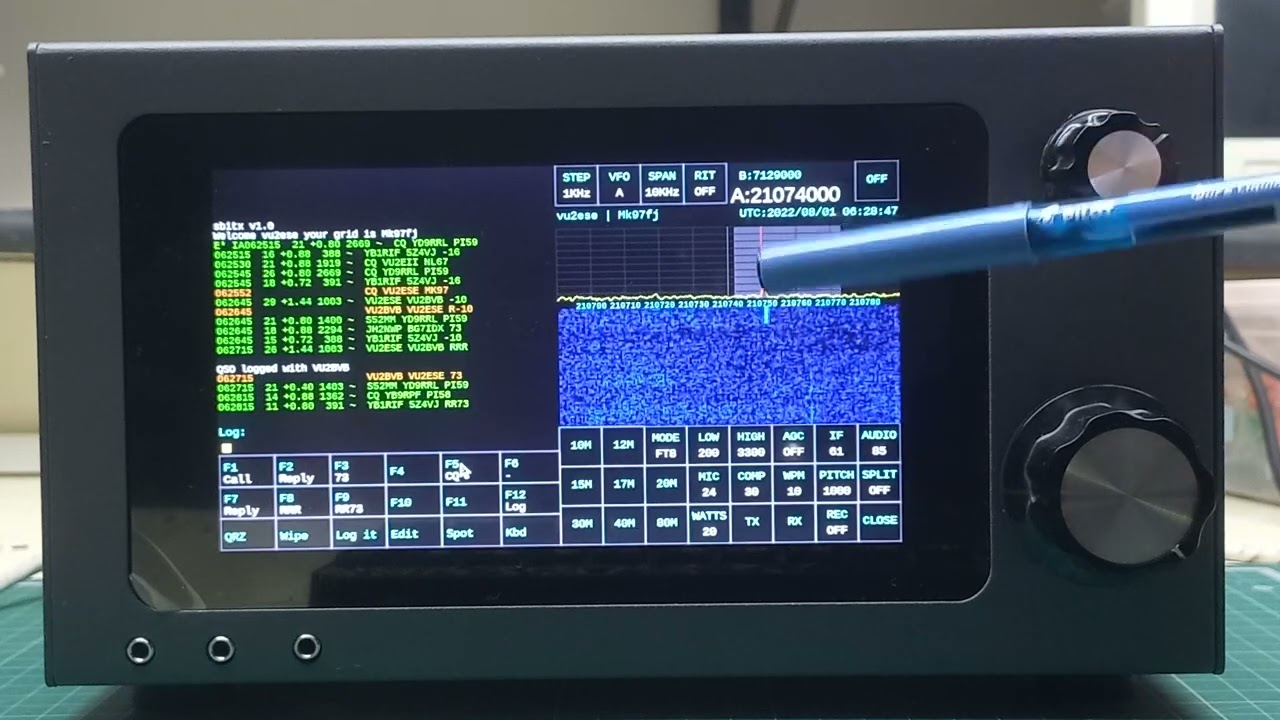 sBitx working FT8 mode with logging