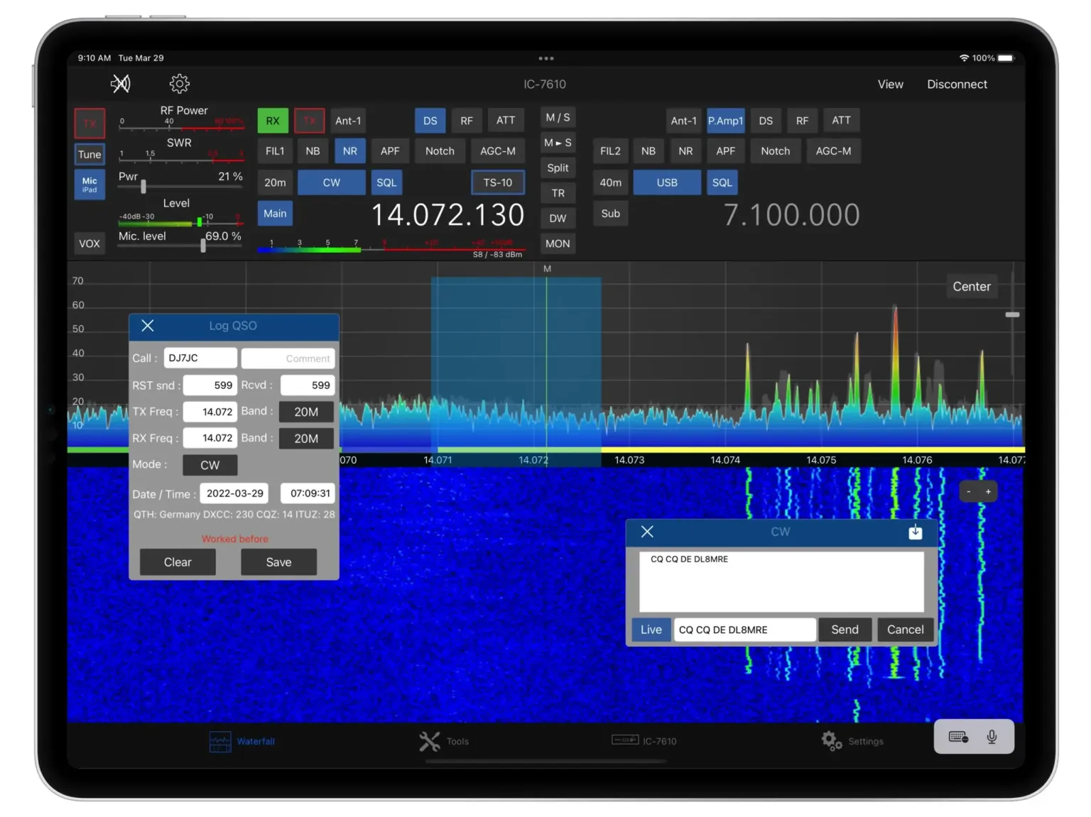 SDR Control for Icom iPad version 1.0.17 released